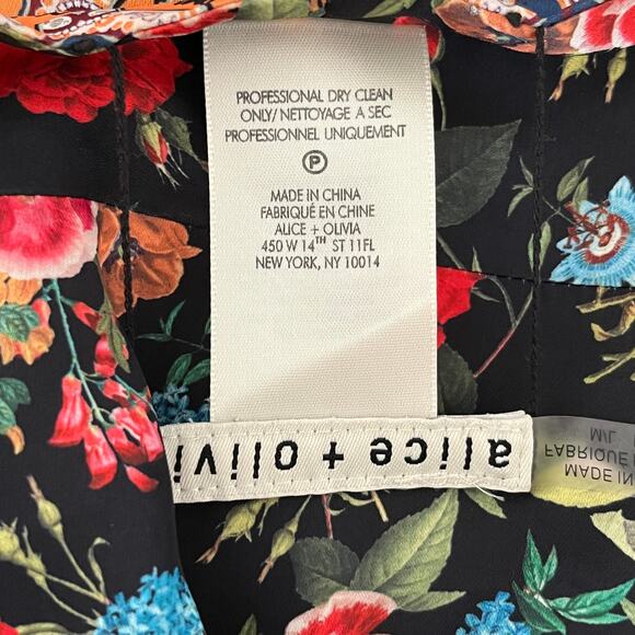 Alice + Olivia Dottie Reversible Now & Forever Tangerine Midi Kimono Jacket M/L - Picture 12 of 12